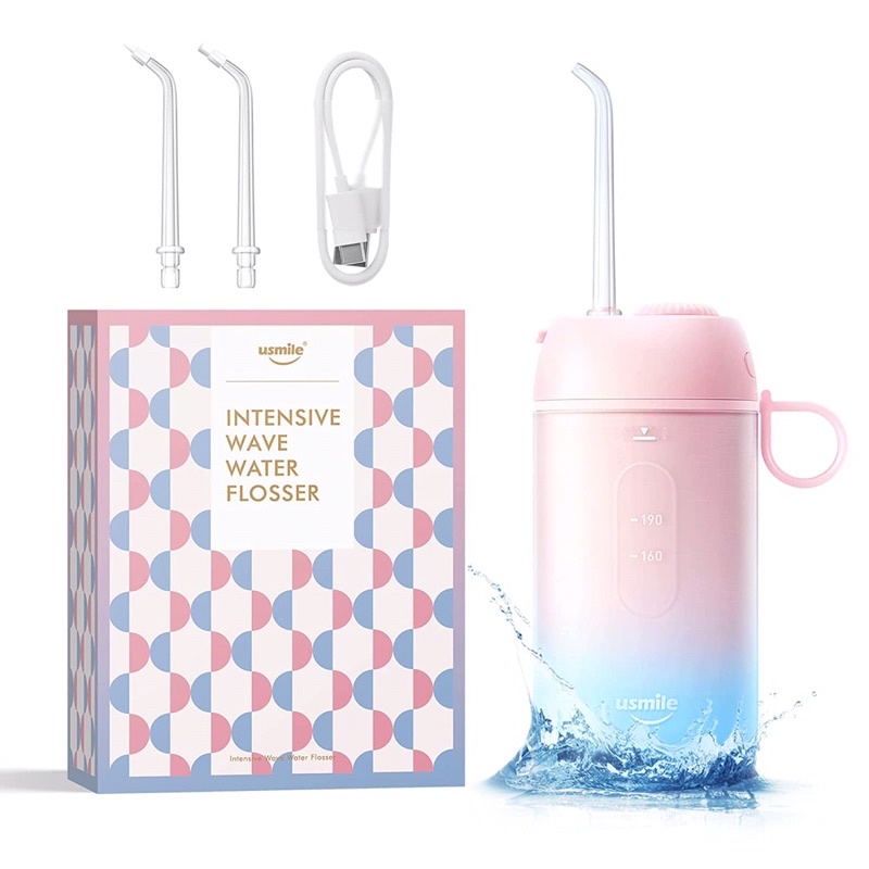 [พร้อมส่ง] Usmile ไหมขัดฟันพลังน้ำ Intensive Wave Water Flosser สี SkyPink