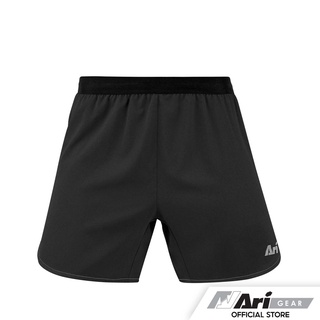 ARI MENS ALLROUND 5" RUNNING SHORTS -  BLACK/SILVER กางเกงวิ่งชาย อาริ ออราวน์ 5 นิ้ว สีดำ