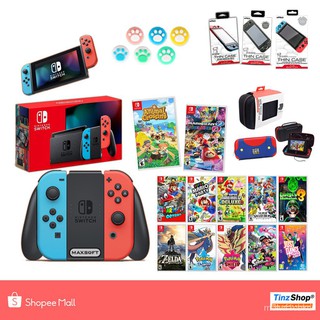 [เครื่อง+2เกมNintendo Switch Maxsoft  แบตอึด ชุด เพลย์แอทโฮม ชุดที่ 4 Nintendo Switch Play@Home No.4 hn0e