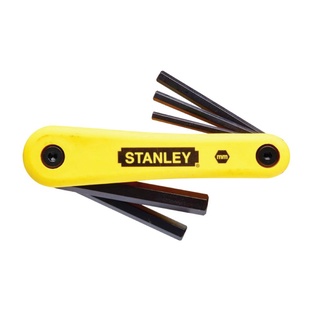 Homehapp  ประแจหกเหลี่ยมแบบมิล STANLEY รุ่น 69-262 ขนาด สี7 ตัว/ชุด(มิล) พับได้ สีเงิน (แพ็ค 7 ชิ้น)