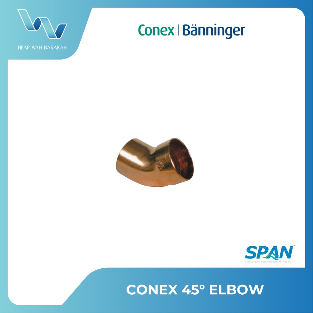 CONEX COPPER 45 ELBOW FITTING (15MM - 28MM) (กรอง)