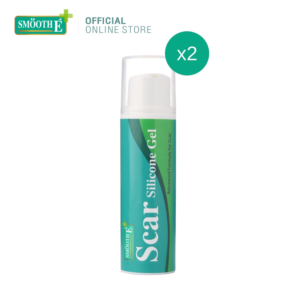 [แพ็ค 2] Smooth E เจลทาแผลเป็นช่วยให้แผลนุ่ม แผลเป็นเรียบเนียน Scar Silicone Gel 10G. รอยแผลเป็น รอยนูน ลดอาการคัน