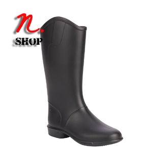 รองเท้าบูตขี่ม้าสำหรับเด็ก FOUGANZA 100 KIDS HORSE RIDING LONG BOOTS