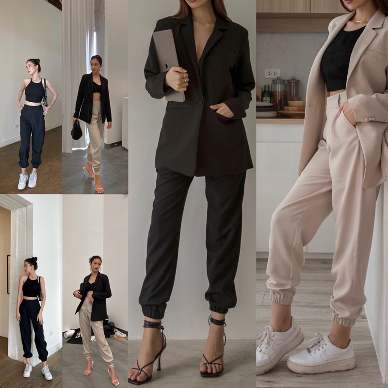 พร้อมส่ง -Merlin pants- กางเกงขาจั้ม