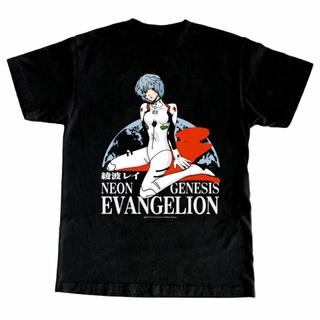 ผ้าฝ้ายแท้เสื้อยืด พิมพ์ลายอนิเมะ Evangelion Kuruu Rei Ayanami Neon Genesis สําหรับผู้ชายS-4XL