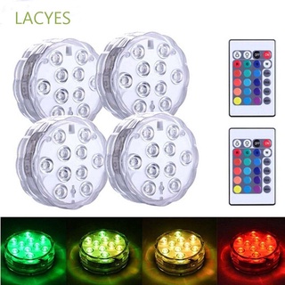 Lacyes ไฟใต้น้ํา Led ใช้แบตเตอรี่ หลากสี สําหรับตกแต่งตู้ปลา สระว่ายน้ํา บ่อปลา