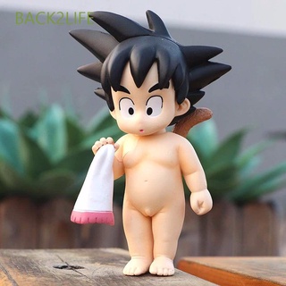 BACK2LIFE Mini Bathing Goku Young Model Cartoon Sun Wukong Model Dragon Ball Action Figure Kakarotto Figura Statue Ornaments Anime Peripheral Toys PVC Car Dashboard Toys Towel Monkey King