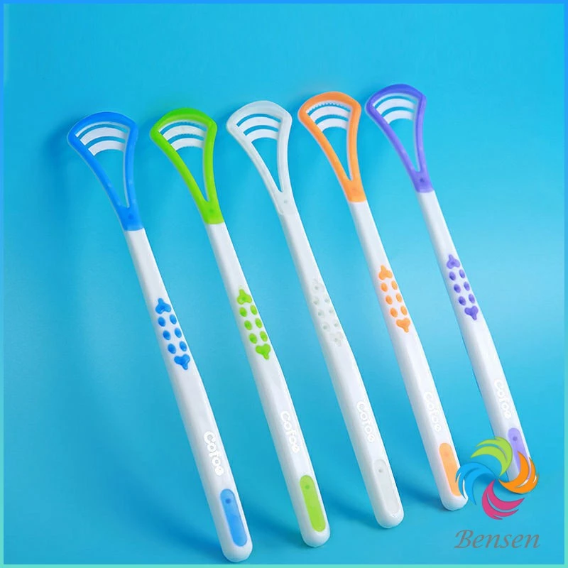 Bensen ที่ขูดลิ้น ป้องกันกลิ่นปาก ซิลิโคนทำความสะอาดลิ้น การดูแลช่องปาก tongue cleaning tool
