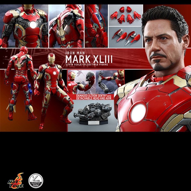 IRON MAN MARK XLIII Mark43 QS005 1/4TH SCALE Hot Toys