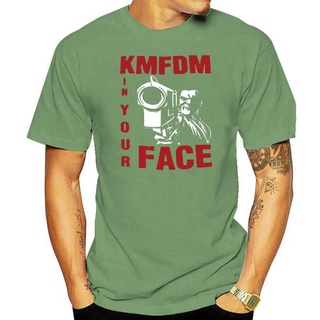 เสื้อยืดผ้าฝ้ายพิมพ์ลาย เสื้อยืด ลาย Kmfdm In Your Face Concert Tour สไตล์วินเทจ 1995