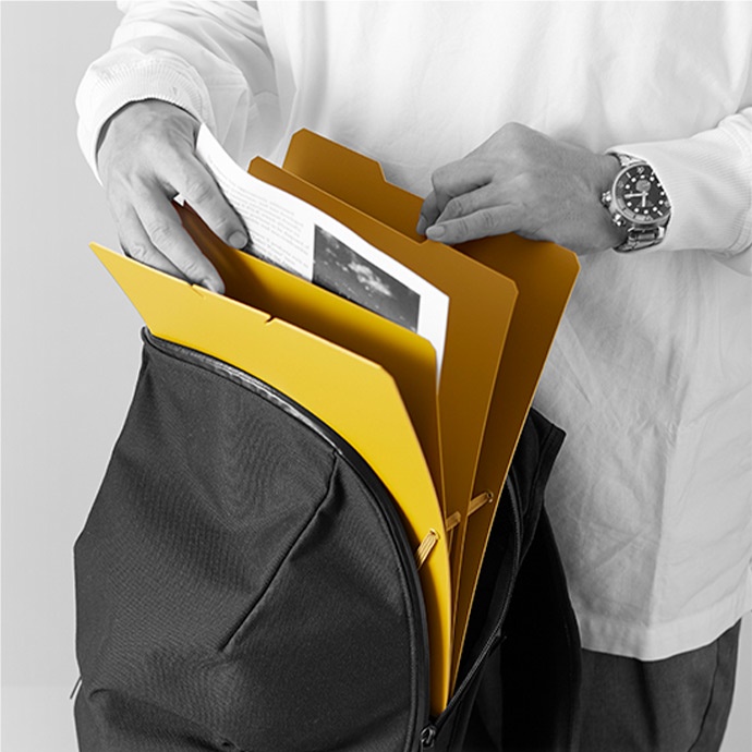 KING JIM SAND IT Document holder A4 horizontal YE (KJ2582-YE) /แฟ้มจัดระเบียบเอกสาร ขนาด A4 แนวนอน สีเหลือง รุ่น SAND IT ราคา ถูกที่สุด ดีลบีเคเค แกลเลอรีภาพที่ 3