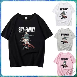 สินค้าเฉพาะจุด Spy x Family เสื้อยืดแขนสั้น พิมพ์ลายการ์ตูนอนิเมะ Spy X Family Anya Smug แฟชั่นฤดูร้อน