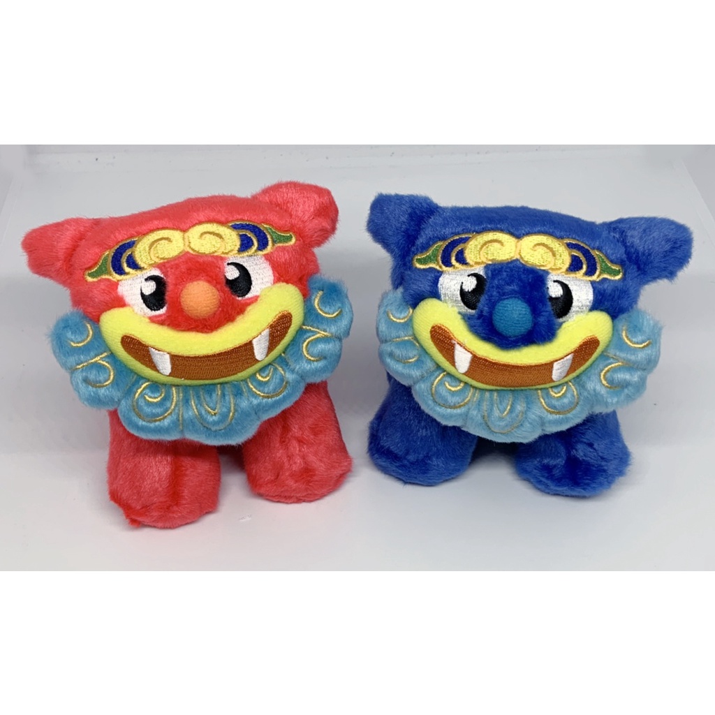 ตุ๊กตาสิงโตมงคล Okinawa Shisa ซีซ่า ยี่ห้อ Alfa คู่แดง น้ำเงิน (สินค้ามือ 2 แท้ จาก Okinawa ประเทศญี