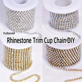 50 cm.โซ่เพชร โซ่ล้อมเพชร โซ่แต่งเล็บ rhinestone trim Cup chain DIY