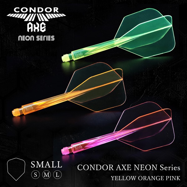 CONDOR AXE NEON Small (Shape)  - CONDOR AXE Hard Material Darts Flight