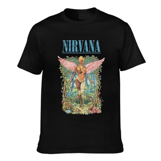 printเสื้อยืดแฟชั่นพิมพ์ลายเสื้อยืด พิมพ์ลายกราฟฟิค Nirvana In Utero Daniel Mercer Art Kurt Cobain Anatomy Angel ออกแบบใ