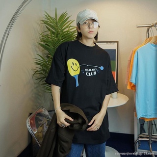 Morning QCLOTH  Ping pong 🏓 มี 2 สีให้เลือกจ้า ฟ้าและดำ oversize  Cotton 100% unisex tshirt 👍🏻 S M L
