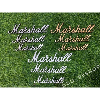 โลโก้ Marshall (เหมือนแท้) ติดตู้ลำโพง diy ติดตู้แอมป์กีต้าร์ logo มาแชล สีเหมือนแท้