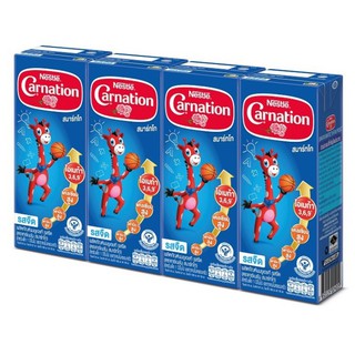 (แพ็ค 4) Carnation Smart Go UHT Milk Plain Flavor เนสท์เล่ คาร์เนชั่น สมาร์ทโก ผลิตภัณฑ์นมยูเอชที รสจืด 180 มล.
