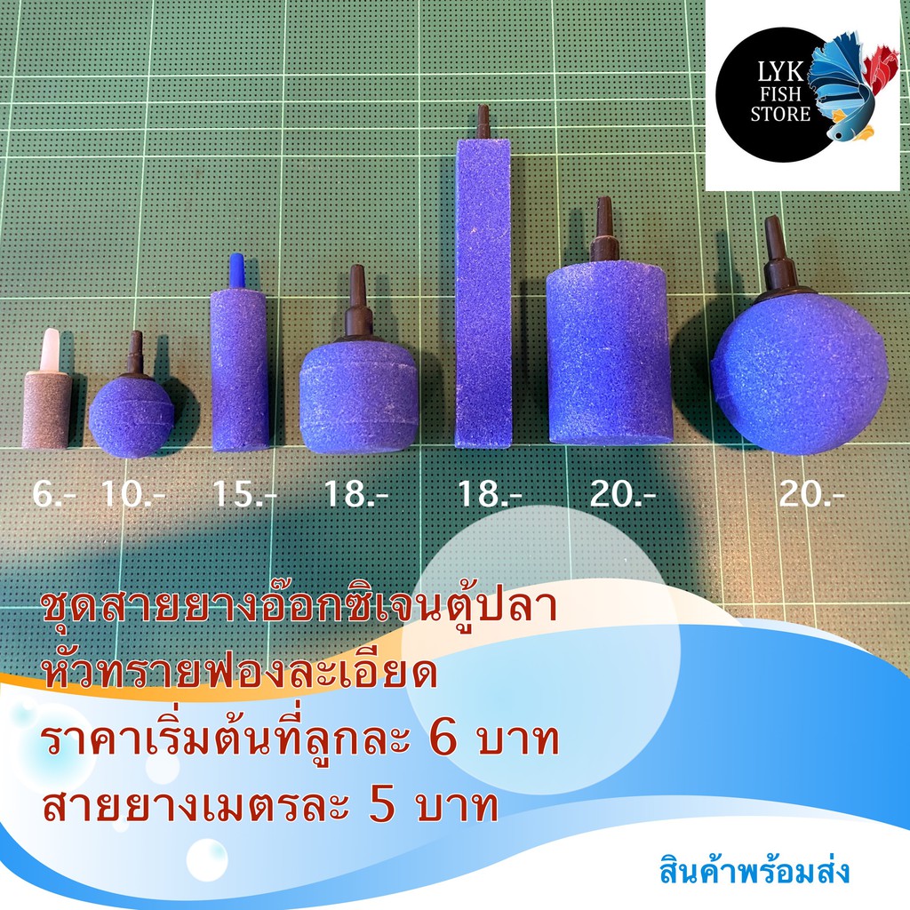 ชุดสายยางอ๊อกซิเจนตู้ปลาพร้อมหัวทรายฟองละเอียด