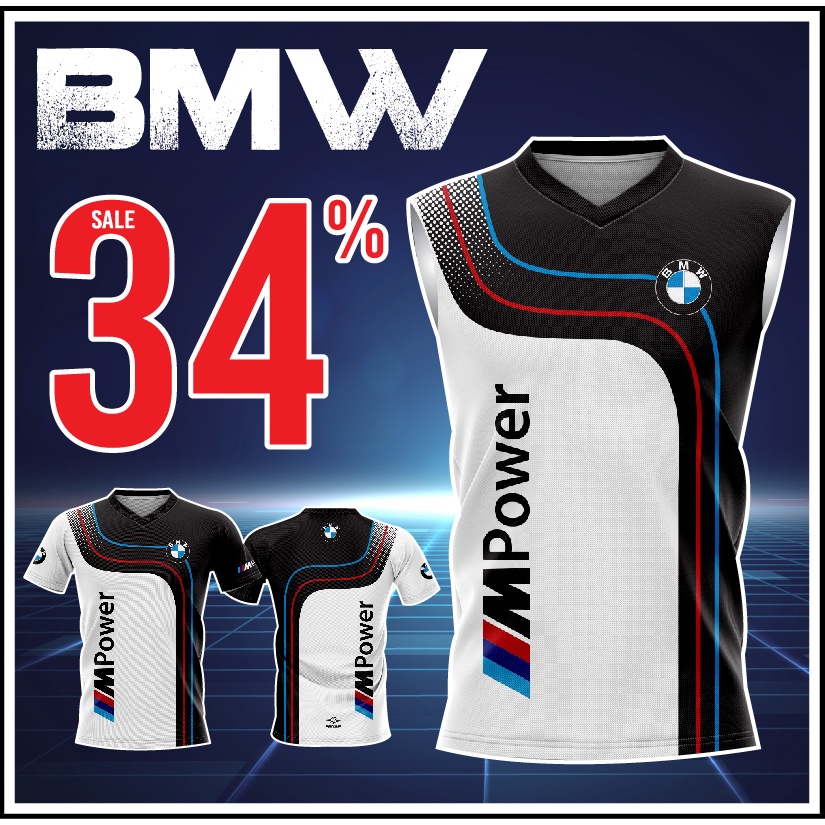 🌈ใส่โค้ดSENSEI20Pลด20%✨เสื้อแขนสั้นพิมพ์ลาย(หน้า-หลัง) SENSEI ลายBMW4
