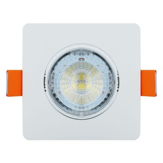 โคมไฟดาวน์ไลท์ ดาวน์ไลท์ LED L&amp;E 19-A3772 อะลูมิเนียม 3" เหลี่ยม สีขาว รางนีออนและดาวน์ไลท์ โคมไฟและหลอดไฟ LED DOWNLIGHT