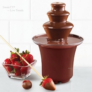 เครื่องทำช็อคโกแลต ฟองดูว์ น้ำตก 3 ชั้น Mini Chocolate Fountain Machine Fondue