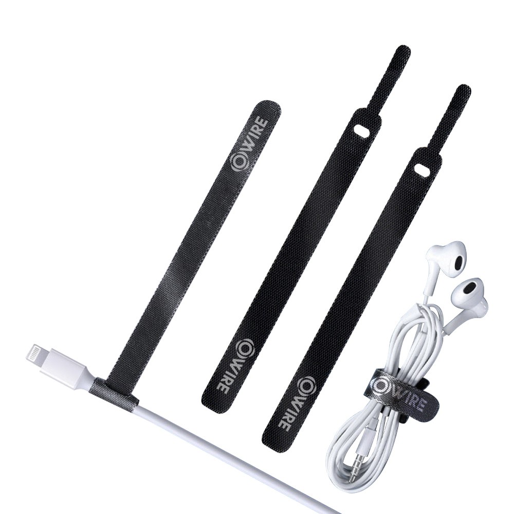 OWIRE สายรัดไนลอน สำหรับรัดเก็บสายอุปกรณ์อิเล็กทรอนิกส์ สายหูฟัง 1ชิ้น/5ชิ้น/ 10ชิ้น/ 20ชิ้น/100ชิ้น