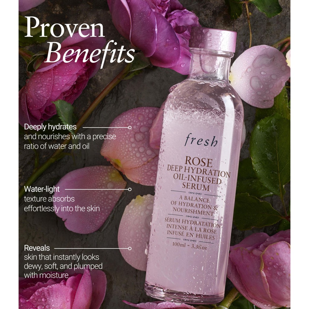 พร้อมส่ง] *ใหม่ล่าสุด* FRESH Rose Deep Hydration Oil-Infused Serum ...