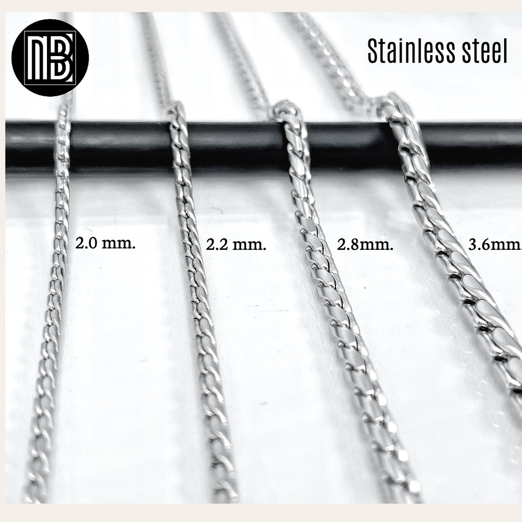 S-638 สร้อยคอสแตนเลสแท้ สร้อยพระ เกรียวเชือก3.6 22”24”26” 3องค์5องค์7องค์ สร้อยคอสแตนเลสผู้ชาย ไม่ลอกไม่ดำใส่อาบน้ำได้ - รูปที่ 2