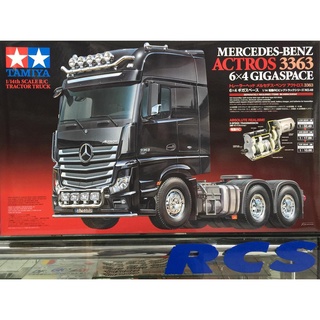 🏁 TAMIYA 56348 ชุดคิท 1/14 SCALE RADIO CONTROL MERCEDES-BENZ ACTROS 3363 6X4 Gigaspace ต้องไปสร้างและทำสีเอง