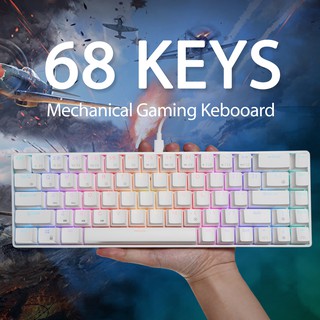 Image # 1of Review RK68 (RK855) RGB Wireless 65% Compact Mechanical Keyboard, 68 Keys 60% Bluetooth Hot Swappble Gaming Keyboard Hot swap S