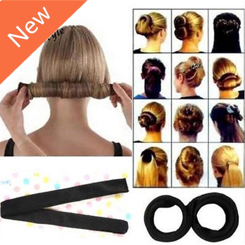 ready stock】Hair Accessories: Hairstyling Foam Donut Hair Style Maker |  Shopee Thailand