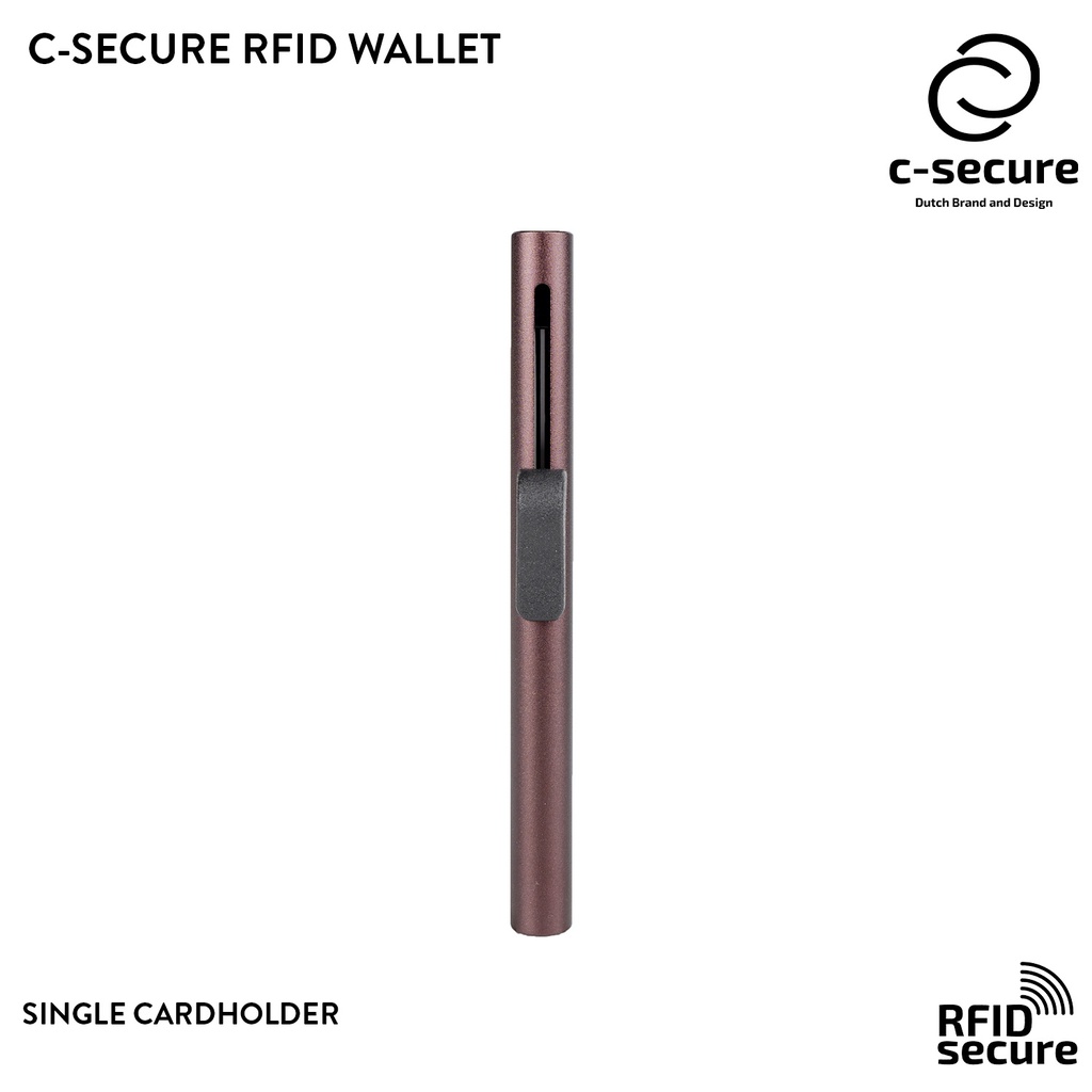 C-SECURE เคสใส่บัตร กระเป๋าใส่บัตร (RFID Protection) สีน้ำตาล - csecure ...