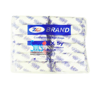 ผ้าก๊อซยืด ( Conforming Bandage )  ยี่ห้อ ZD  12ม้วน/แพค