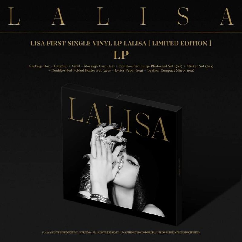 แผ่นเสียง (Vinyl)  LISA FIRST SINGLE "LALISA"