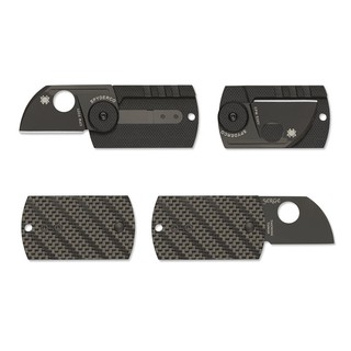 มีดห้อยคอ Spyderco Serge Panchenko Dog Tag S30V Blade, Carbon Fiber and G10 Handles (C188CFBBKP)