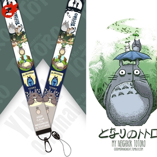 ✨Miyazaki Hayao~Tonari no Totoro~ เชือกเส้นเล็ก ป้ายชื่อ ID สายคล้องโทรศัพท์มือถือ สายคล้องคอ สายคล้องข้อมือ 1 ชิ้น