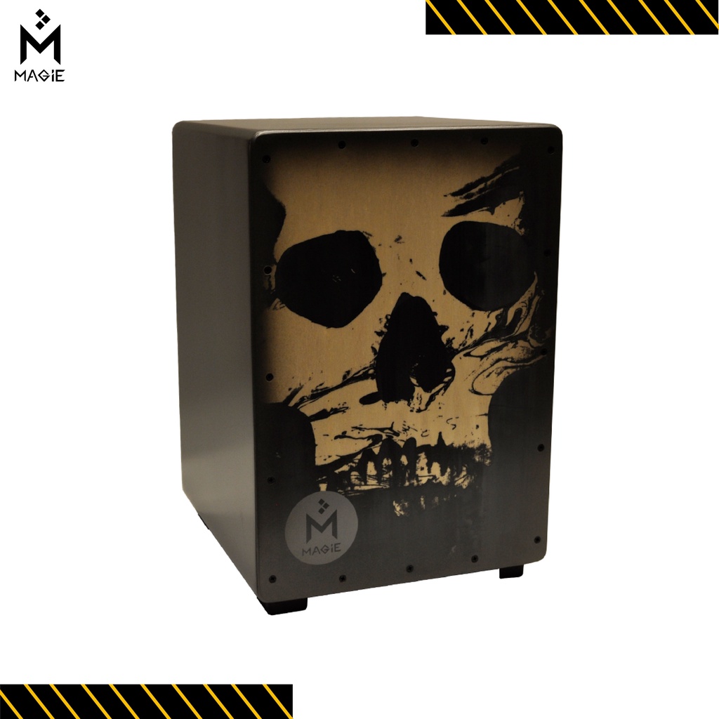 Magie Cajon Drum รุ่น SKULL 38 กลองคาฮอง มากี เครื่องดนตรี เครื่องเคาะจังหวะ กลองพกพา อคูสติก