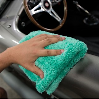 Happy Ending Edgeless Microfiber Towel, Green, 16" x 16"