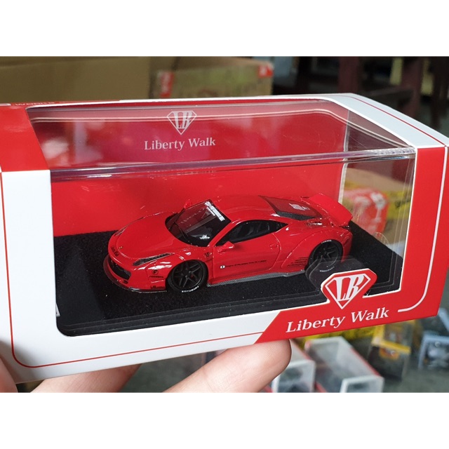 LB Performance Ferrari 458 รถโมเดล 1:64 Liberty Walk ; Limited 999 ชิ้น (สีแดง)