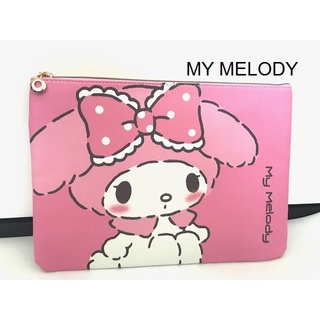 MY MELODY BIG1 เก็บเอกสาร กระเป๋าเอกสาร ซองเอกสาร อย่างดี มีผ้าซับด้านใน ลาย MY MELODY P  ขนาด 35x25x2 cm สีสดใส BY PMYL