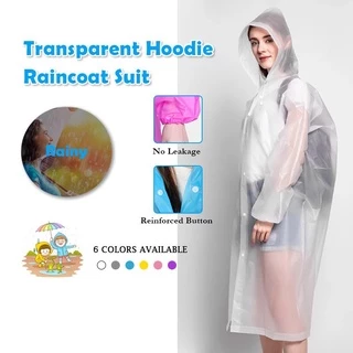 เสื้อกันฝน เสื้อกันฝนผู้ใหญ่/เด็ก EVA แขนจั้ม มีหมวก คุณภาพดี มีหลายสี Rain coat ชุดกันฝน