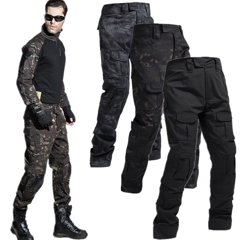 Men Camo Pants Berathabke Hiking Pants Casual Camouflage Cargo Pants