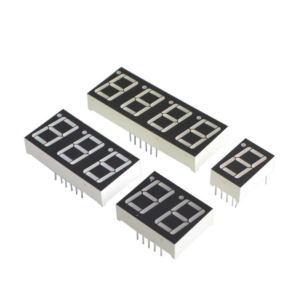 2pcs 0.56 นิ้ว 7 Segment 1bit 2bit 3bit 4bit Digital Tube สีแดง Common Cathode LED หลักจอแสดงผลใหม่