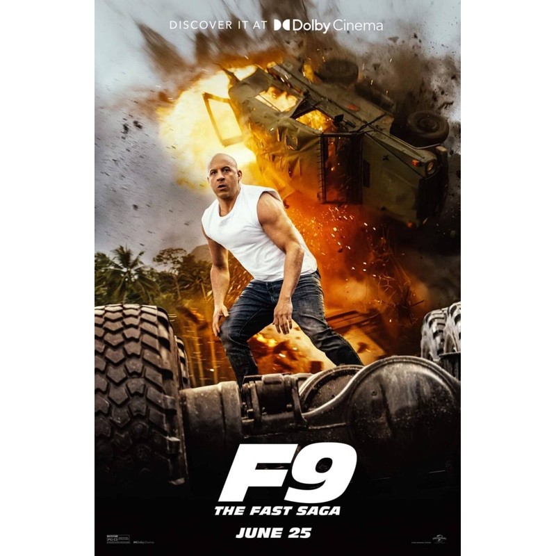 โปสเตอร์ Fast &amp; Furious 9 ขนาด 11.5 X 16.5 นิ้ว (A3)