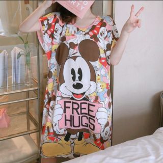 พร้อมส่ง ชุดนอนเดรสผ้านิ่ม ยืดสบาย (มี 8 ลาย )