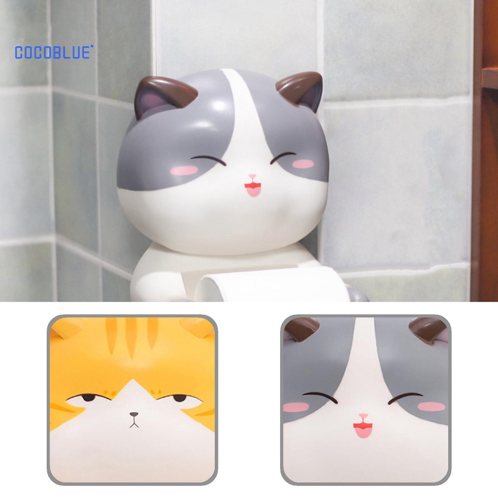 Cocoblue Convenient Paper Holder Cute Cat Toilet Roll Rack Bathroom Accessories Fine Workmanship For Bathroom Shopee Thailand