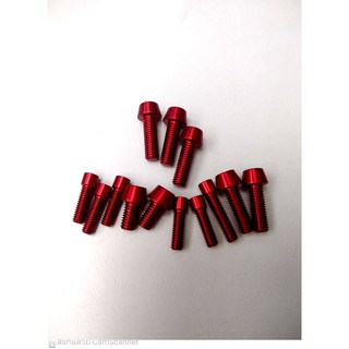 น็อต POP PRODUTCS TK-SET-SHA PART FOR PASSION  สีแดง (รหัสTK-SET RED)