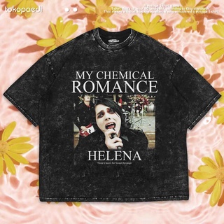 เสื้อยืดผ้าฝ้ายพิมพ์ลายขายดี เสื้อยืด พิมพ์ลาย My CHEMICAL ROMANCE WASHING VINTAGE โอเวอร์ไซซ์ สําหรับผู้ชาย | 001 | Uni